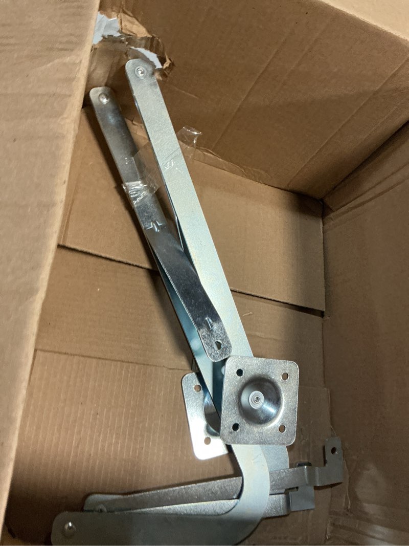 Condition photo showing As Is for tactec 55-2 attic ladder hinge arms with springs, suitable for werner attic ladders manufactured after 2010, compatible with werner mk5, wu2210, w2208, w2210, heavy duty thick galvanized material