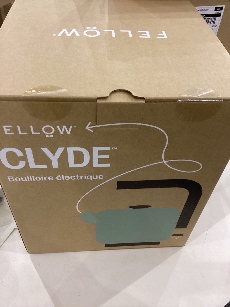 Condition photo showing Good Condition for Fellow Clyde Electric Kettle - 1.5 Liter Capacity - Modern Twist On Stovetop Design, All-Purpose, Stainless Steel - Warm Water for Ramen, Oatmeal, Tea, Coffee & more - Large Capacity - Smoke Green