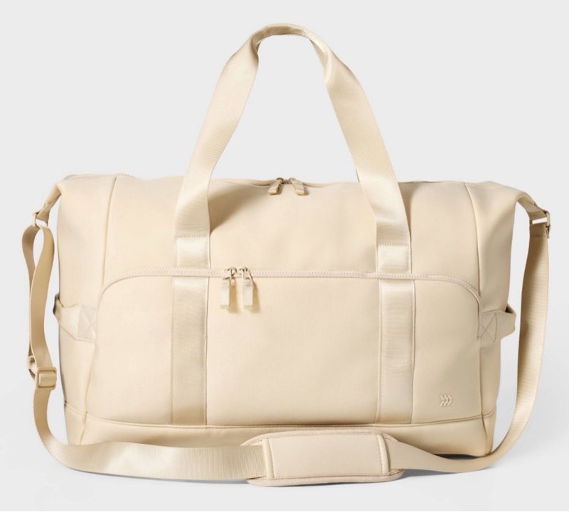 faux neoprene weekender bag - all in motion™ cream