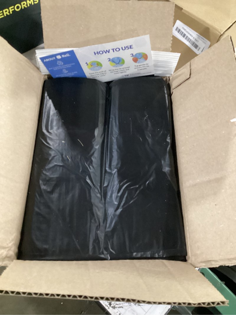 Condition photo showing Good Condition for reli. 55-60 gallon trash bags heavy duty | 50 bags | 50-60 gallon | large black garbage | made in usa 1 count (pack of 50)