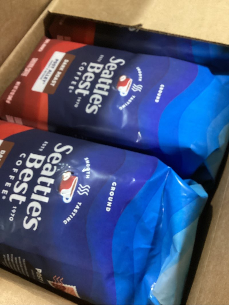 Condition photo showing Good Condition for Seattle’s Best Coffee, Dark Roast Ground Coffee, Post Alley, 100% Arabica, 3 Bags (12 oz Each) Post Alley Blend 12 Ounce (Pack of 3)