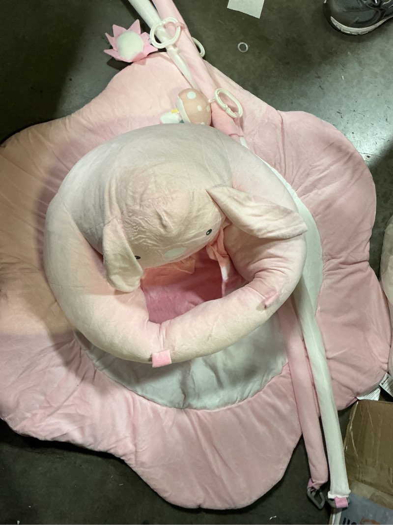 Condition photo showing Good Condition for 3-in-1 baby play mat, baby seats for infants for sitting up, tummy time mat with 5 detachable toys, activity gym & playmats for babies 0-6 6-12 months, newborn babies shower gifts pink
