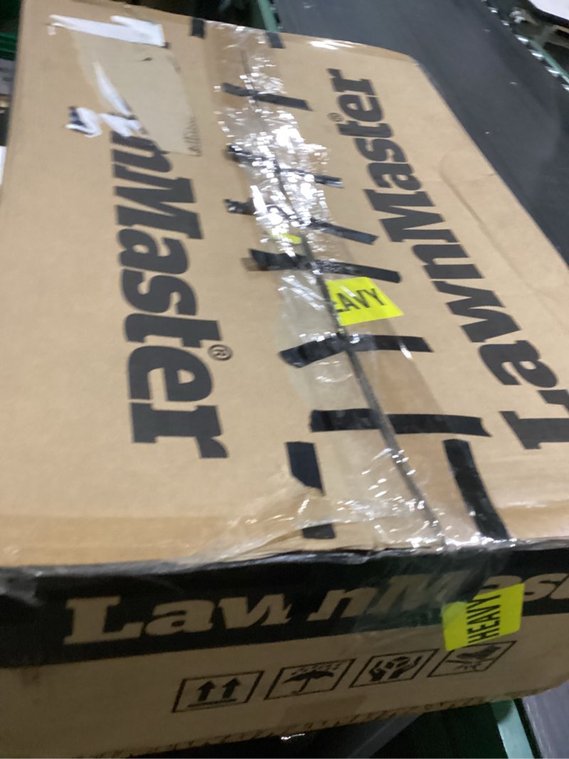 Condition photo showing As Is for lawnmaster 20” 5-blade push reel lawn mower – lmrm2001