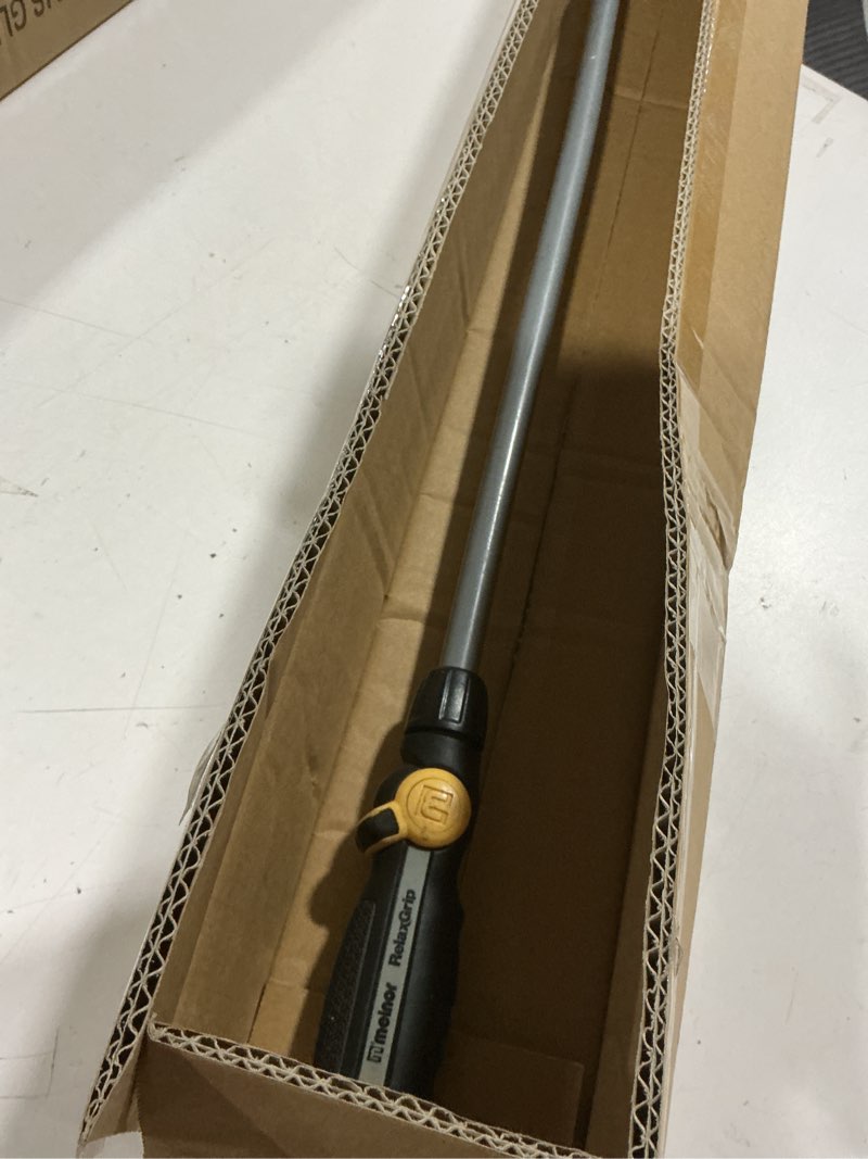 Condition photo showing As Is for melnor 65145amz relaxgrip 8-pattern pivoting-head quickconnects extension wand, black/yellow
