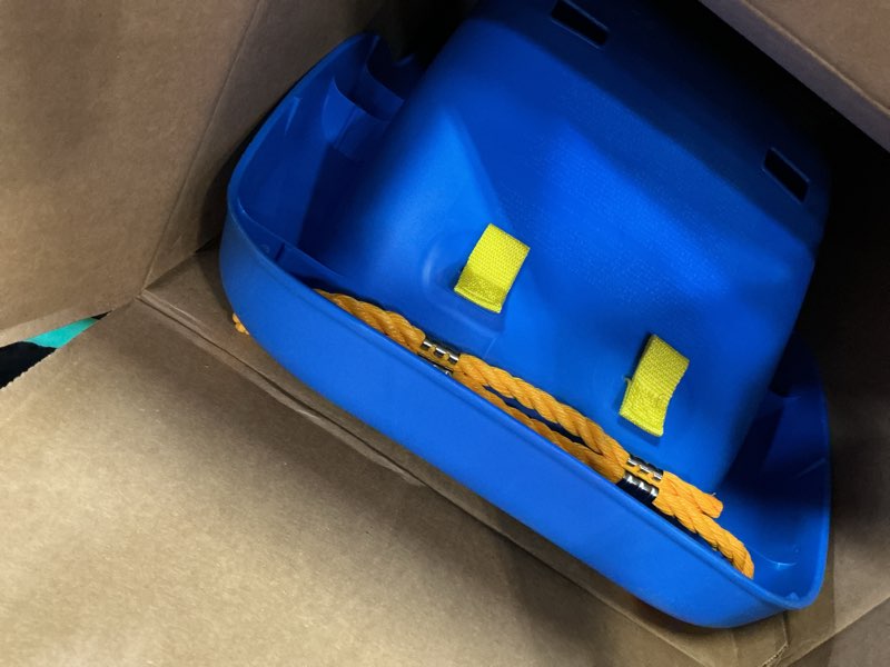 Condition photo showing Good Condition for little tikes snug 'n secure blue swing with adjustable straps, 2-in-1 for baby and toddlers ages 9 months - 4 years