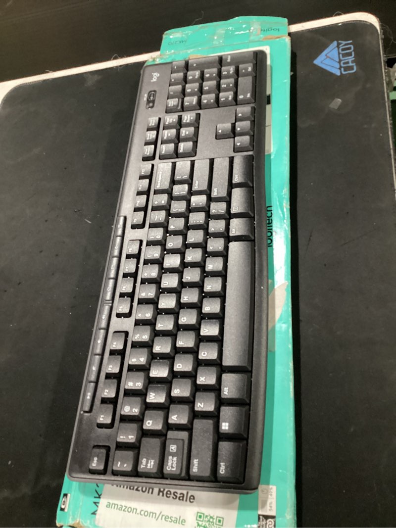 Condition photo showing As Is for (missing mouse) logitech mk270 full size wireless keyboard and mouse combo - black
