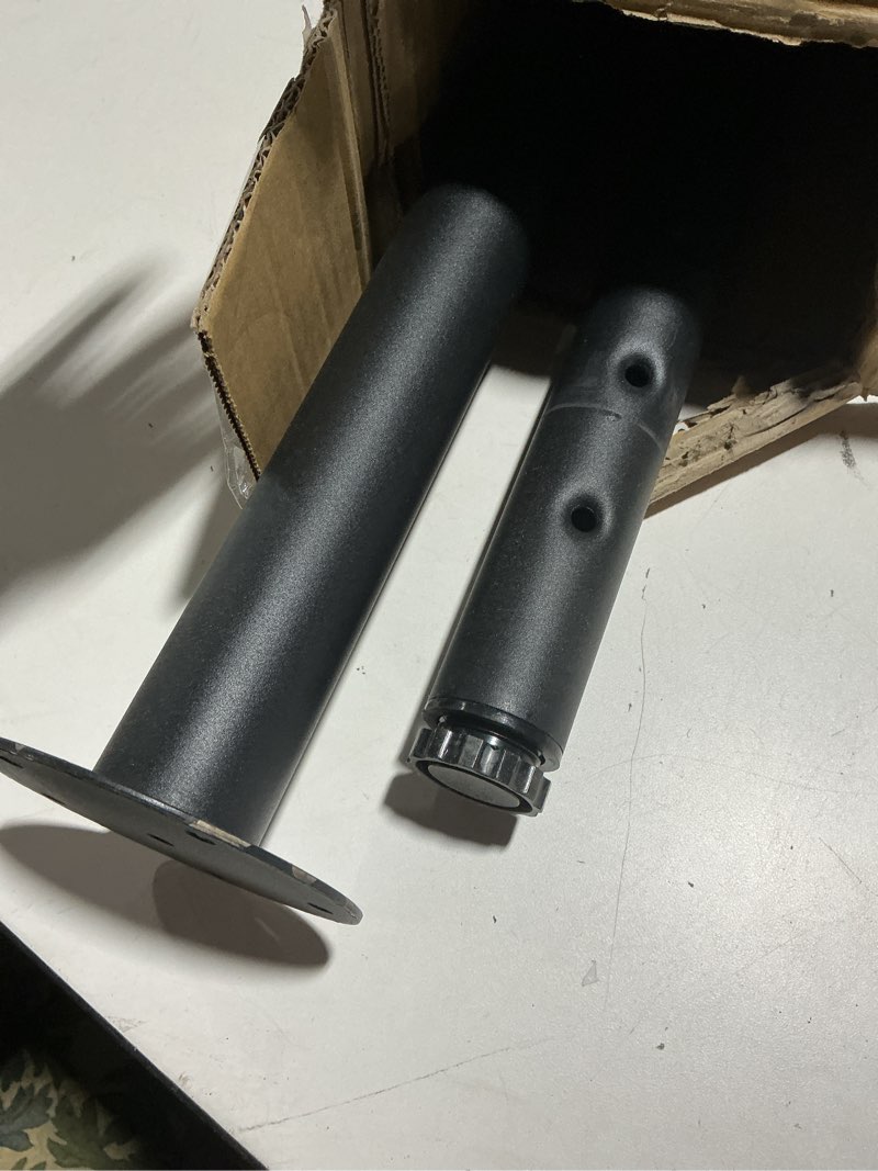 Condition photo showing As Is for Adjustable Furniture Leg Set 32~51 Inch, Adjustable Metal Table Leg? Home Office DIY Metal Desk Legs, for Computer Desk Dining Table Office Desk (4, Black) 32~51 Inch?4 Pack?