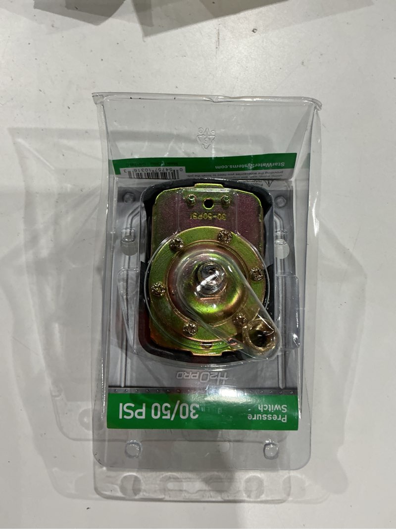 Condition photo showing As Is for h2opro 30/50-psi polyethylene pressure switch
