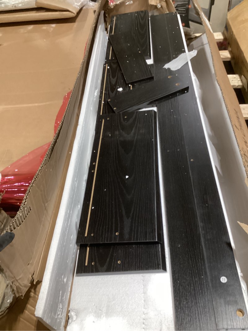 Condition photo showing Good Condition for Modern Black 9 Drawer Dresser for Bedroom, Simply Chest of Drawers, Wood Storage Dresser with Deep Drawers for Living Room Hallway Entryway, Black