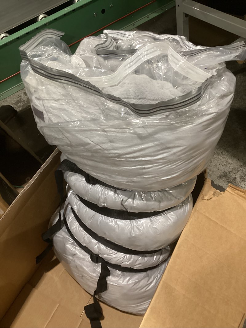 Condition photo showing Good Condition for (similar to stock photos)maxyoyo giant bean bag chair for adults, stuffed shell-shaped large bean bag couch, cozy living room chair with filler, floor sofa lazy sofa for bedroom living room, grey large bubble grey