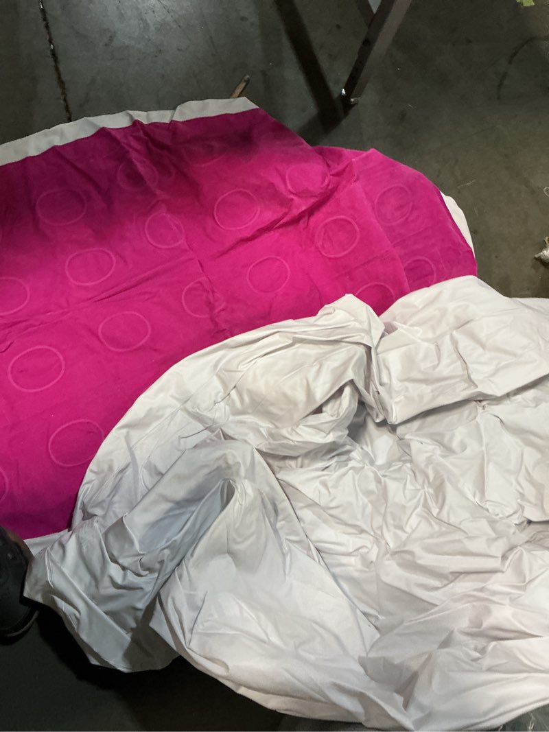 Condition photo showing As Is for fahuac inflatable kids travel bed toddler air mattress set,portable blow up mattress sleeping bed cot with bed rails and electric pump ideal for road trip rose red