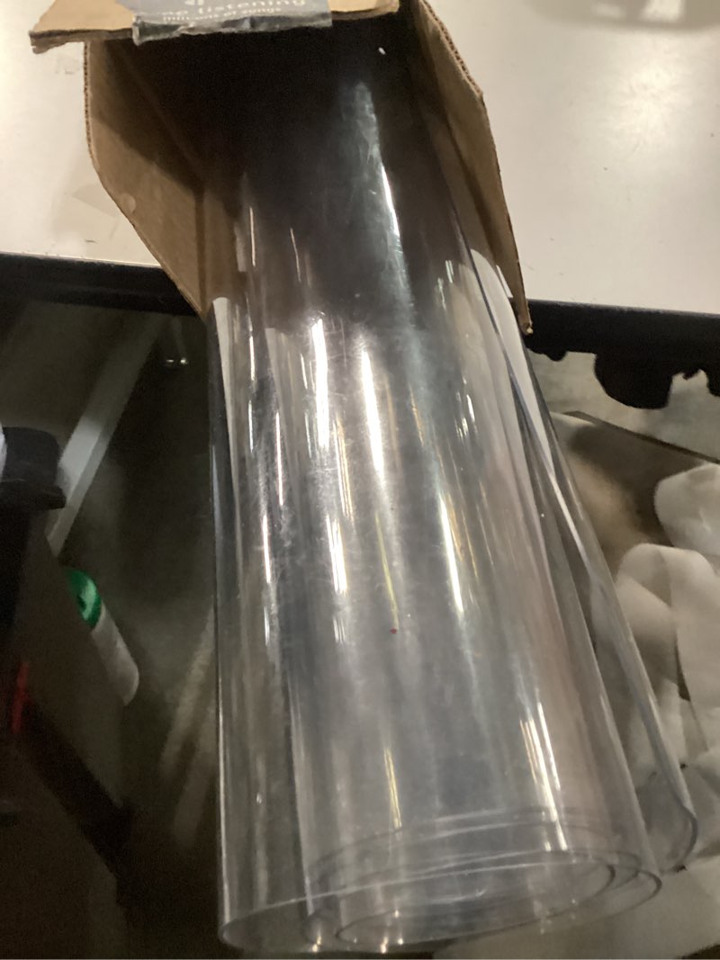 Condition photo showing Good Condition for OstepDecor Clear Table Protector 40 x 92 Inch, 2mm Thick Plastic Table Cover, Waterproof PVC Clear Table Cover Protector, Desk Protector Mat, Writing Desk Pad for Desktop, Coffee & Dining Room Table 40" x 92" (Rectangular) Crystal Clear 2mm