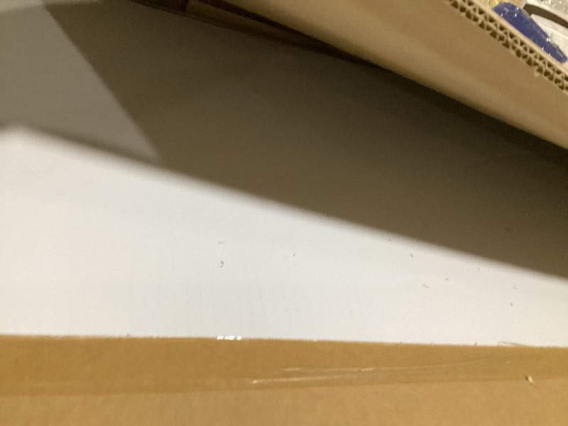 Condition photo showing As Is for double sided magnetic white board, 48"x36" dry erase whiteboard for wall with aluminum frame large presentation board for school, office and home silver 48" x 36"