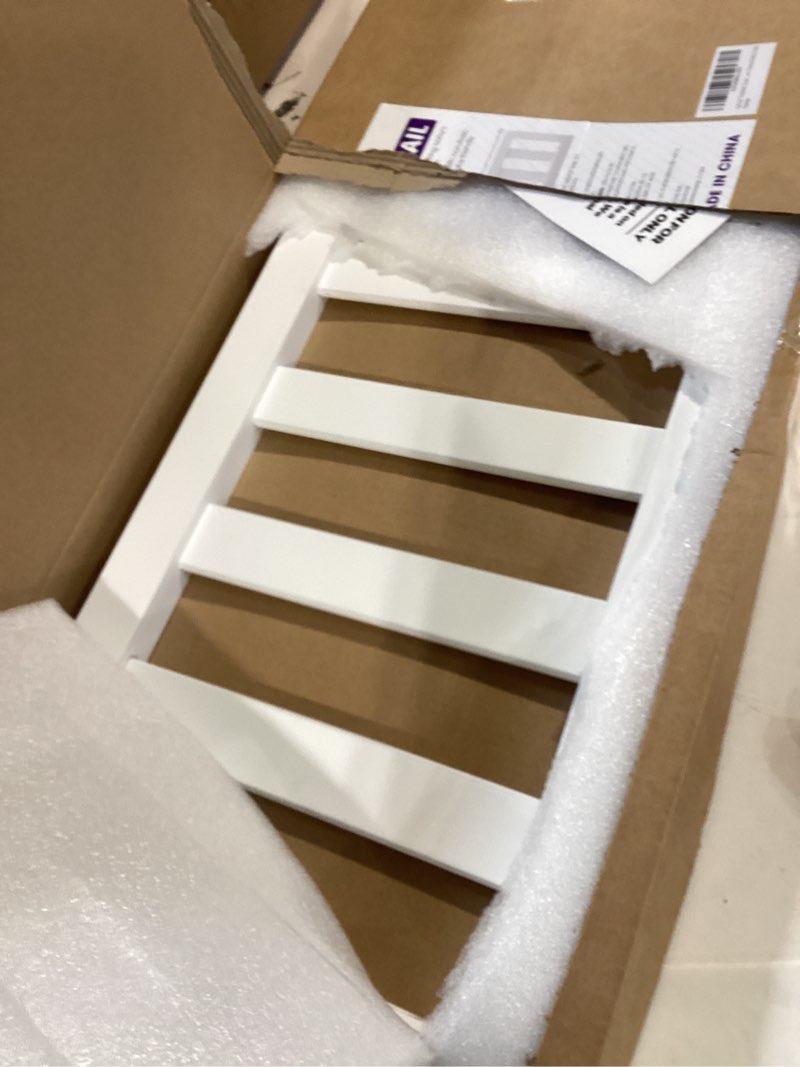 Condition photo showing Good Condition for salcod toddler safe guardrail compatible with delta children convertible crib, crib rail for prevent toddler from rolling off the bed, white