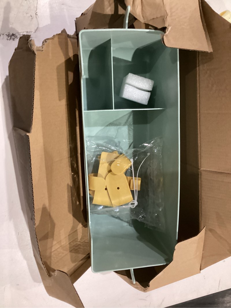 Condition photo showing Good Condition for Bedside Organizer Storage Caddy Hanging as Bunk Bed Storage Accessories Handrail Multi Pockets for Dorm Bunk Bed Shelf A-White