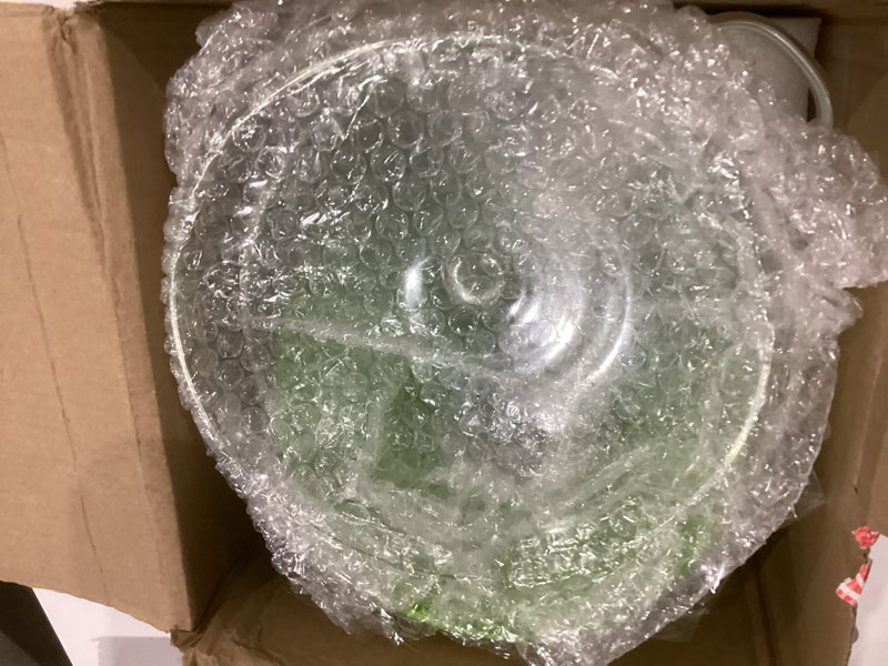 Condition photo showing Good Condition for Clear Glass Simmer Pot with Lid for Cooking Potpourri Cookware Saucepan 3L 101OZ Large Pots for Stove Top Visions Stockpots Pan Big Safe Borosilicate Pans 3.2 Quarts