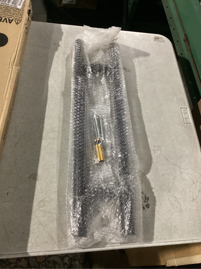 Condition photo showing Good Condition for Matte Black Round Barn Door Handles 12"/24"/36"/48"/59'', Pull Push Long French Door Handle Double Sided, Large Front Exterior Shower Door Pull Handles 24inch / 60cm Black