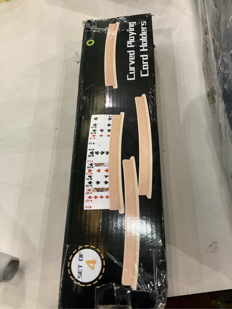 Curved playing card holder