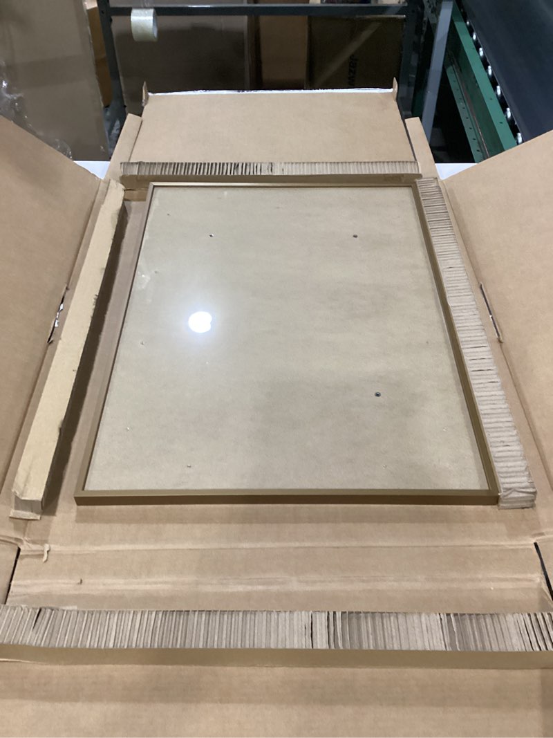 Condition photo showing New/Like New for homeforia a0 poster frame bronze, high end metal 33.1 x 46.8 inch large picture frames with mat for 23.4 x 33.1 photo, a0 size brass frame matted to a1 print, 33.1x46.8 frame, tempered glass, set of 1
