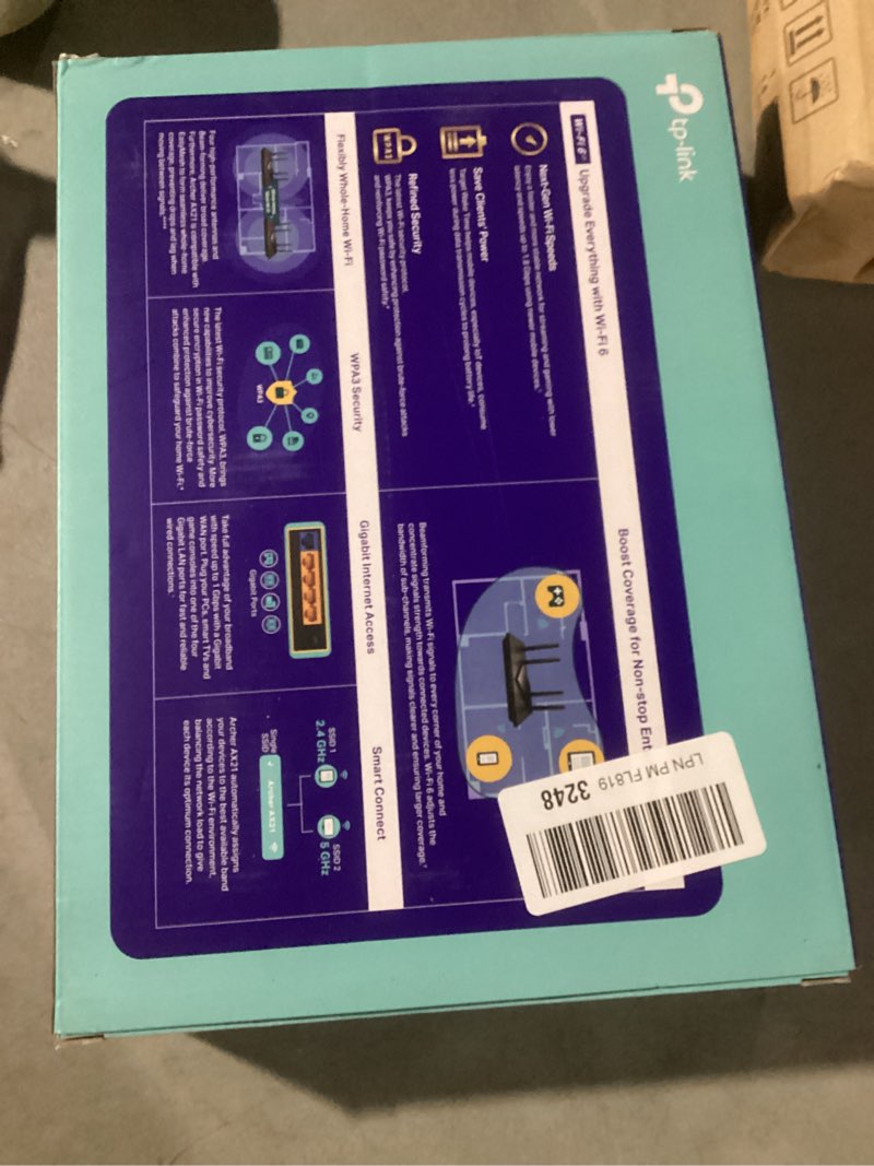 Condition photo showing Good Condition for tp-link ax1800 wifi 6 router (archer ax21) – dual band wireless internet, gigabit, easy mesh, works with alexa - a certified for humans device, free expert support
