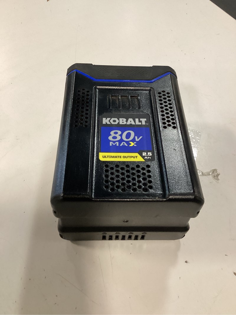 Condition photo showing Good Condition for kobalt 80-volt max 2.5 ah lithium-ion battery, model number kb 2580-06