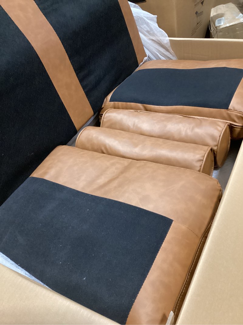 Aisha 70" Faux Leather Square Arm Loveseat