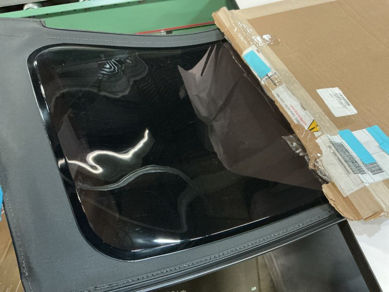 Condition photo showing Good Condition for Bestop 5830935 OE JL Replacement Windows - Jeep 2018-Current Wrangler JL (Rear; 2-Door or 4-Door; Black Vinyl; Tinted)