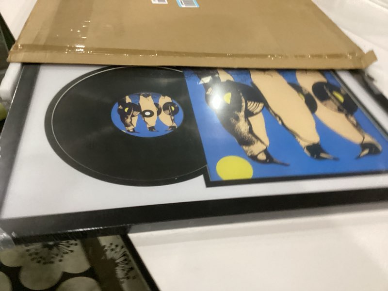Condition photo showing Good Condition for ccdcc 16.5x25 vinyl record display frame 1 pack, black wooden album record frame with mats and tempered glass cover for 12 by 12 inch lp record cover black 16.5 x 25 inches - 1 pack