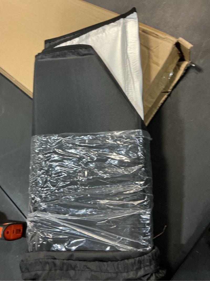 Condition photo showing Good Condition for mzs windshield sun shade compatible with f150 2021-2026 | 6-layer heat insulation, 99% uv blocking, keeps interior cool, full coverage visor, foldable car window sunshade, storage bag