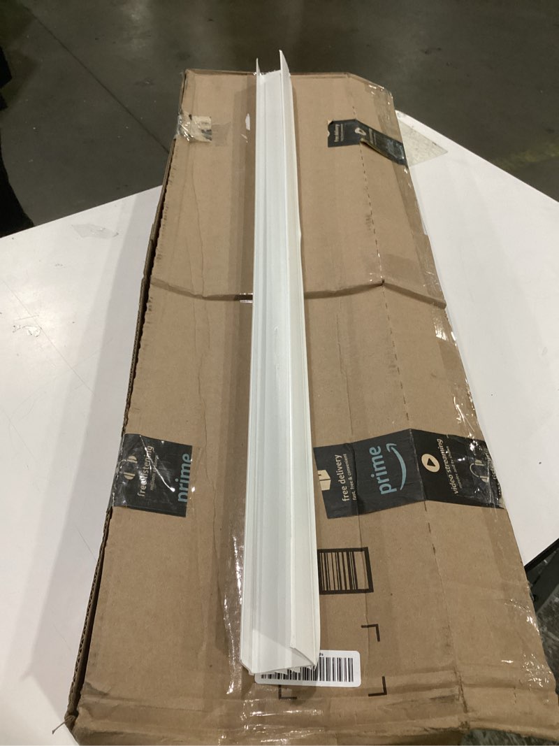 Condition photo showing As Is for m-d building products vinyl cinch® u-shape door bottom seal, slide-on weatherstripping draft stopper, easy to install, fits 36” x 1-3/4” doors, fills 3/8”- 3/4” gaps, 2 pack of 43336, white white 36 inch 2