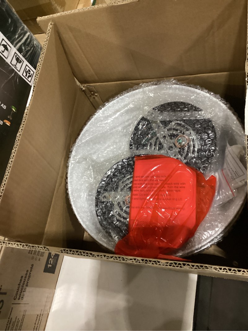 Condition photo showing Good Condition for 2PCS Semi Flush Mount Ceiling Light, Industrial Close to Ceiling Lighting Fixtures, Rustic Vintage Metal Black Ceiling Lamp for Kitchen Island Bedroom Hallway Farmhouse, 13in 2 Pack Semi Ceiling Light