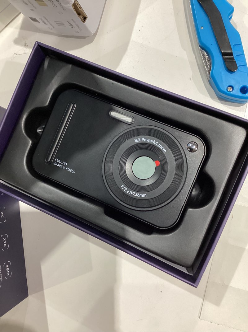 Condition photo showing Good Condition for Digital Camera for Kids, 48MP FHD 1080P Point and Shoot Digital Cameras with 16X Zoom Anti-Shake, Compact Portable Cameras for Photography, for Boys Girls Teens Beginners-Black