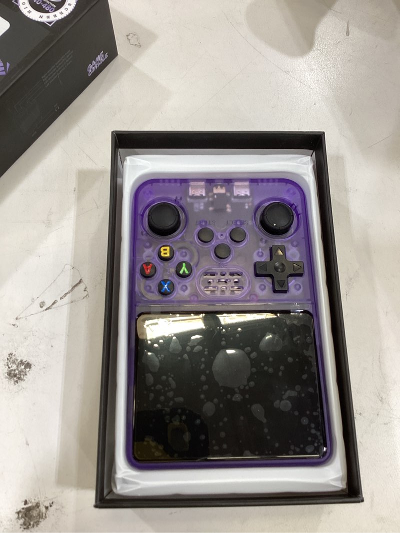 Condition photo showing Good Condition for r36s pro retro handheld game console, 3.5in ips , 128gb preloaded with 40000+classic games, portable game console,30 +game emulator, linux system,3500mah rechargeable battery (128g purple) purple(128g )