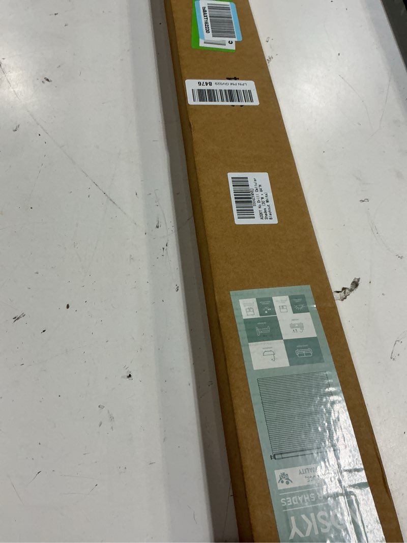 Condition photo showing New/Like New for aosky 100% blackout no drill cellular shades blinds for indoor windows, no tools thermal insulated black out cordless honeycomb blinds for bedroom living room window, 30" w x 64" h, white 30"w x 64"h blackout-white