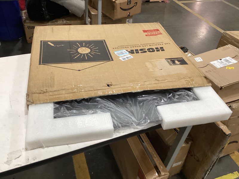 Condition photo showing Good Condition for hosim 32"x24" led message writing board, neon sign for business & restaurants, illuminated erasable menu board, 8 colors markers & 16 lighting colors, flashing light up display for bar, party, wedding colorful 32*24"