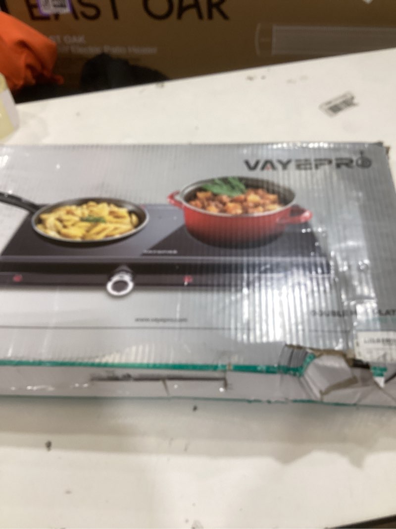Condition photo showing New/Like New for Infrared Double Burner Electric Cooktop - 1800W Portable Stove, Heat-up In Seconds, Countertop Cooktop for Dorm, Compatible with All Cookware