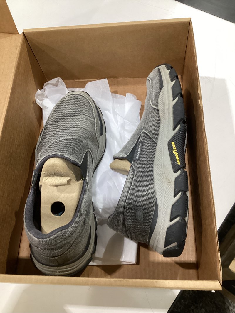 Condition photo showing As Is for Skechers Mens Respected - Holmgren Slip-in 11.5 Char, similar to stock photos