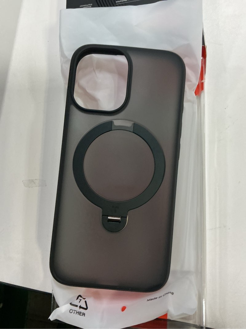 Condition photo showing Good Condition for TORRAS Q3 360 Spin for iPhone 17 Case with Camera Control Button, Fit for MagSafe, Military Grade Protective Kickstand Case for 17 Phone Case with Stand, Black for iPhone 17 Black