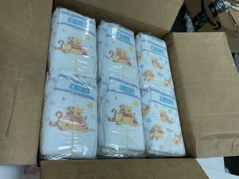Condition photo showing New/Like New for huggies size newborn diapers, little snugglers baby diapers, size newborn (up to 10 lbs), 144 count, packaging may vary