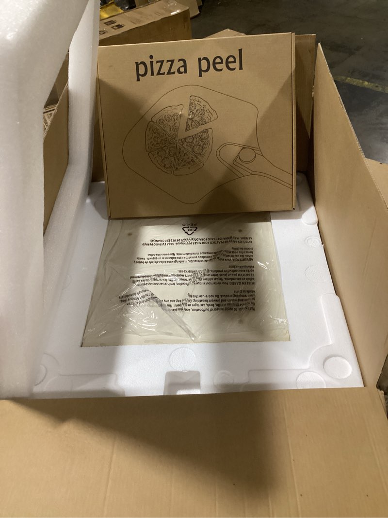 Condition photo showing Good Condition for Electric Pizza Oven Indoor, Heats up to 800°F, 12” Pizzas in Minutes, Countertop Pizza Oven with 6 Touchscreen Presets, Pizza Stone and Pizza Peel Included,Stainless Steel Pizza Maker Machine for Home