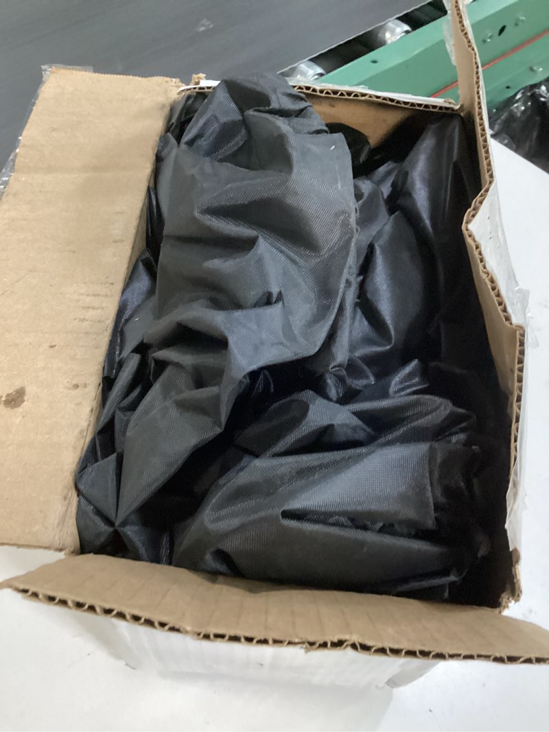 Condition photo showing As Is for motorcycle cover for all seasons, full coverage waterproof sun protection cover with storage bag, anti-theft design outdoor protection with lock-holes, for motorcycles (black)