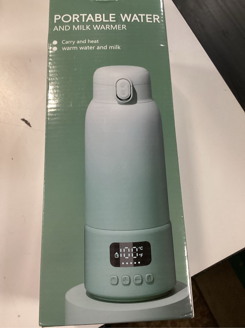 Condition photo showing New/Like New for portable bottle warmer extended battery life - dual heating modes for breast milk & water, 17 ounces, fast heating, ideal for travel, outdoor, baby shower, green gradual green