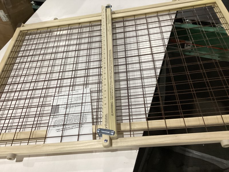 Condition photo showing New/Like New for mypet north states 48" wide wire mesh gate: made in usa, simply expand and lock in place. pressure mount. fits 29.5"- 48" wide (37" tall, sustainable hardwood) (b07ftrh55z)