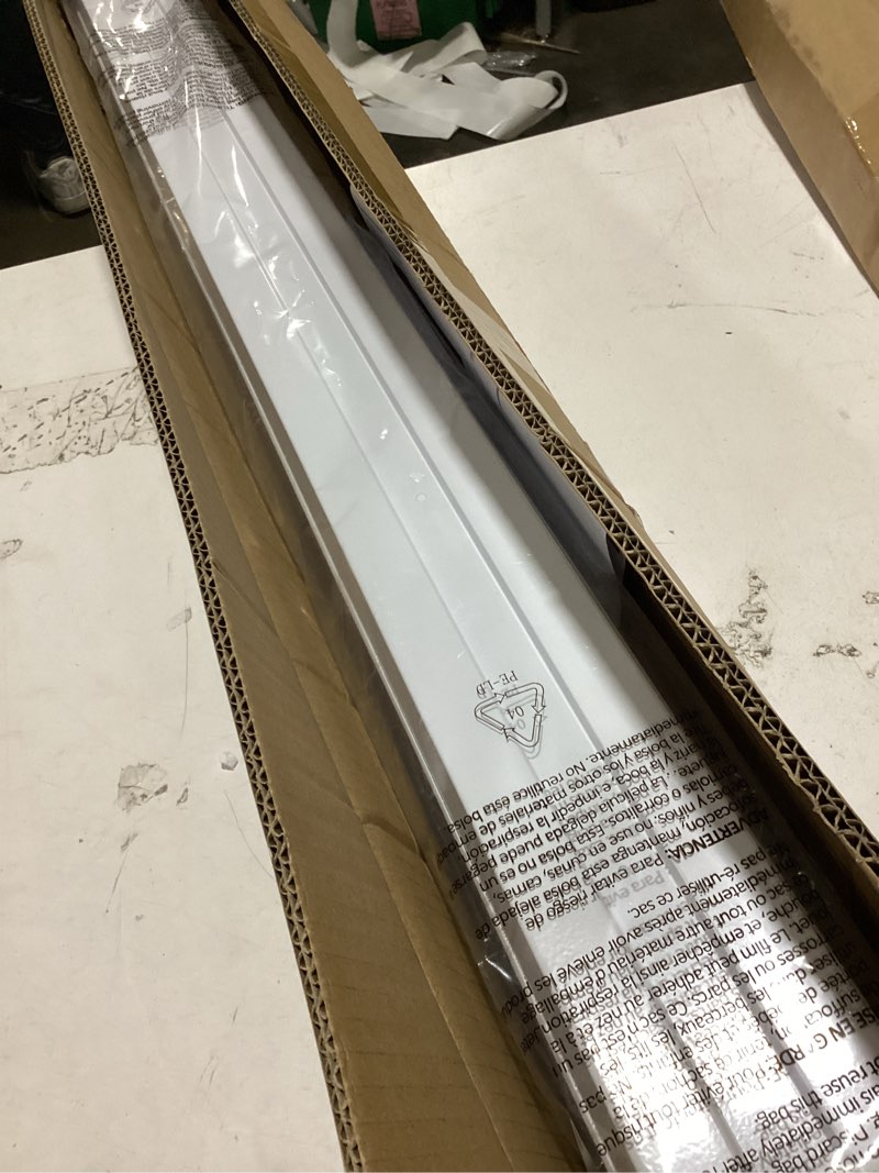 Condition photo showing As Is for 4ft linkable led shop light for garages, 42w 4800lm 5000k daylight led shop lights, ceiling light with pull chain (on/off), linear worklight fixture with plug, 2 pack