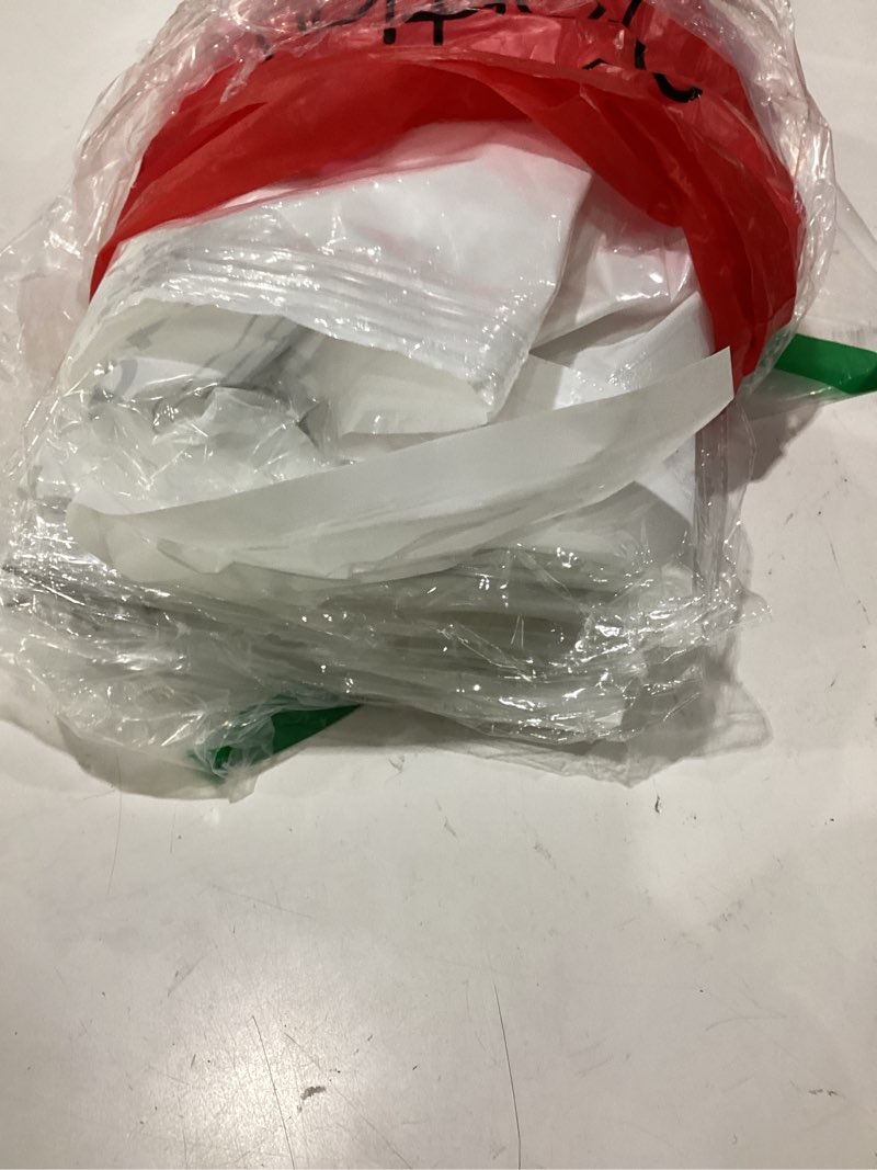Condition photo showing As Is for 6 pack hanging vacuum storage bag, 43.3 x 27.6 inch hanging vacuum sealer storage space saver bags, reusable space saver bags, for suits, dress, jackets, clear large 43.3 x 27.6 inch