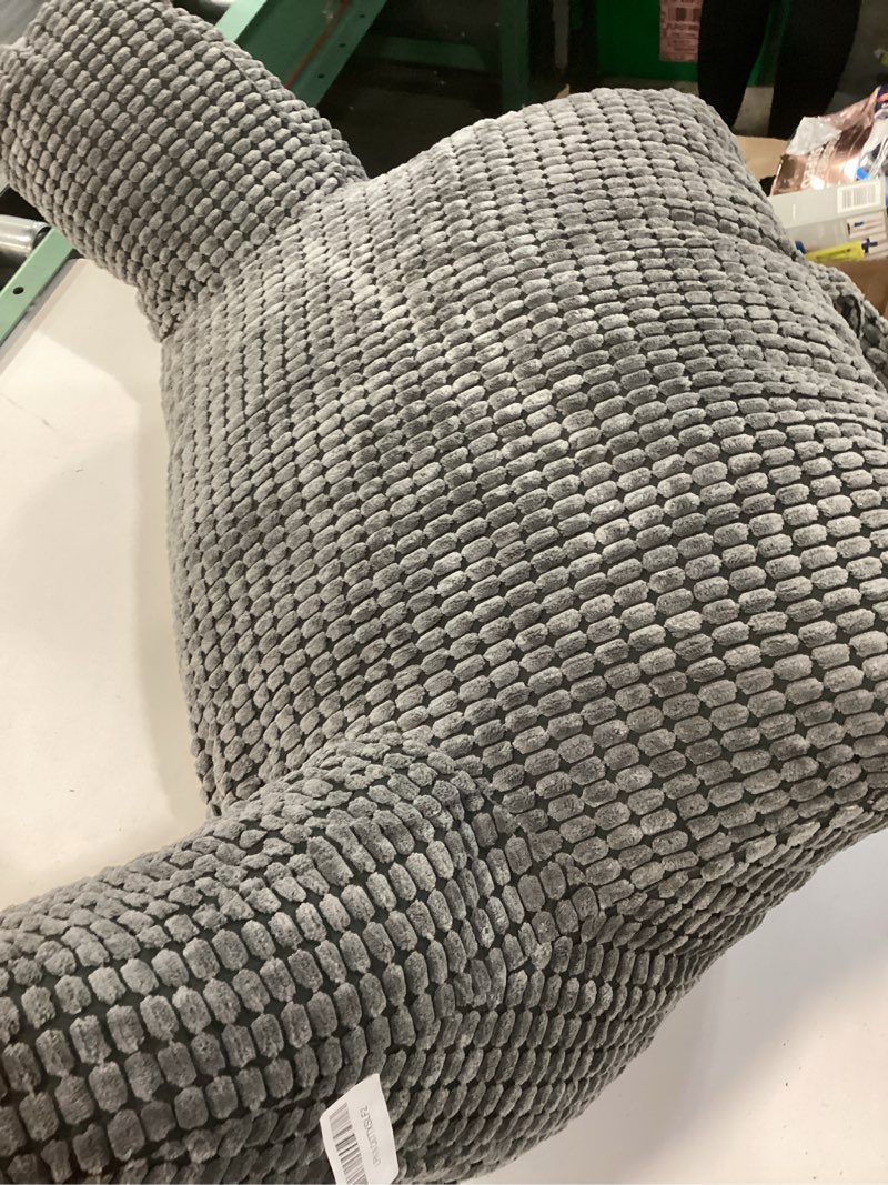Condition photo showing Good Condition for noontide reading pillow with top handle,uniquely designed soft fabric, ergonomic back support for bed,cover washable sit up pillow,watching tv/gaming/relaxing(grey) grey large