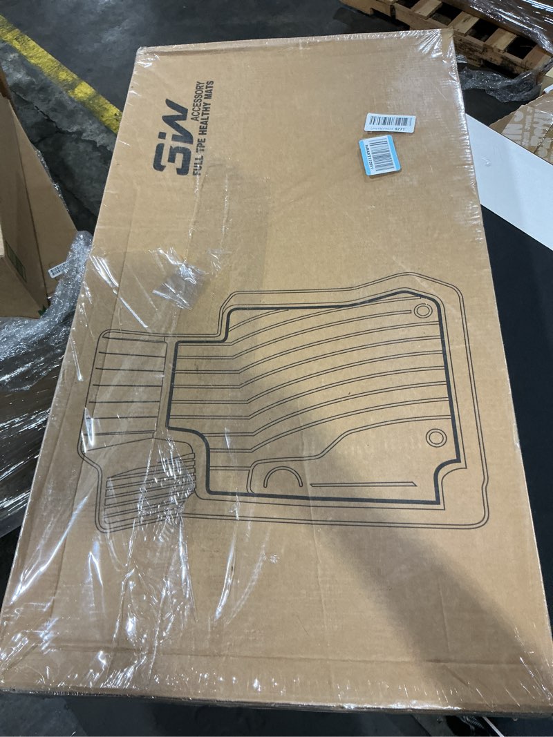 Condition photo showing New/Like New for 3W Floor Mats Fit for 2025 Dodge Ram 1500 (w/o Rear Under-Seat Factory Storage Bucket Seat), TPE All Weather Custom Fit Floor Liner for Ram 1500 Accessories 1st and 2nd Row Car Mats, Black 2025 Ram 1500 w/o Storage Floor Mats