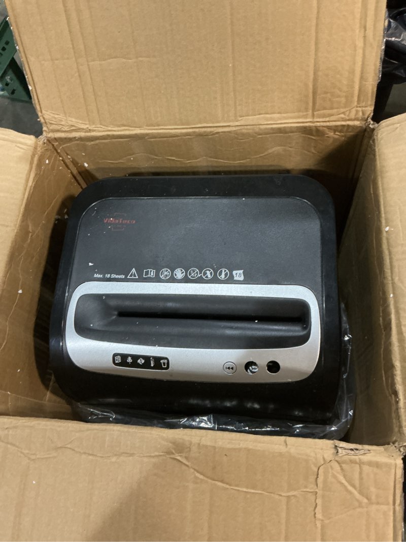 Condition photo showing Good Condition for paper shredder for home office heavy duty with 60 mins running with us patented cutter,shred cd/card with extra large bin,auto jam proof(etl) (18-sheet micro cut)