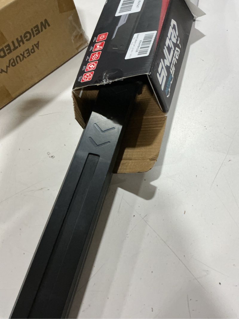 Condition photo showing As Is for lightsaber 31.5" spark sword with mist hit sound, 8 color light up cyberpunk swords toy, for cosplay, dueling, party 31.5 in - red