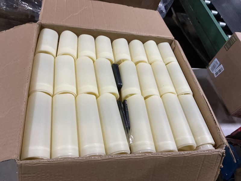 Condition photo showing Good Condition for 144-pack led flameless flickering candles with remote control and 2/4/6/8 h timer led pillar candles of wedding, table, halloween,christmas decorations and special occasions (three sizes) 144 pack - led flameless